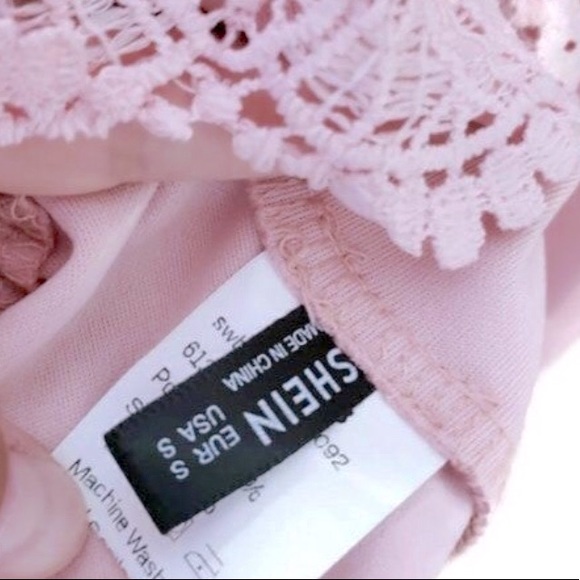 COPY - Pretty in Pink Long Sleeve, Slightly Open-Back w/ Lace Beautiful accents… - Picture 3 of 3